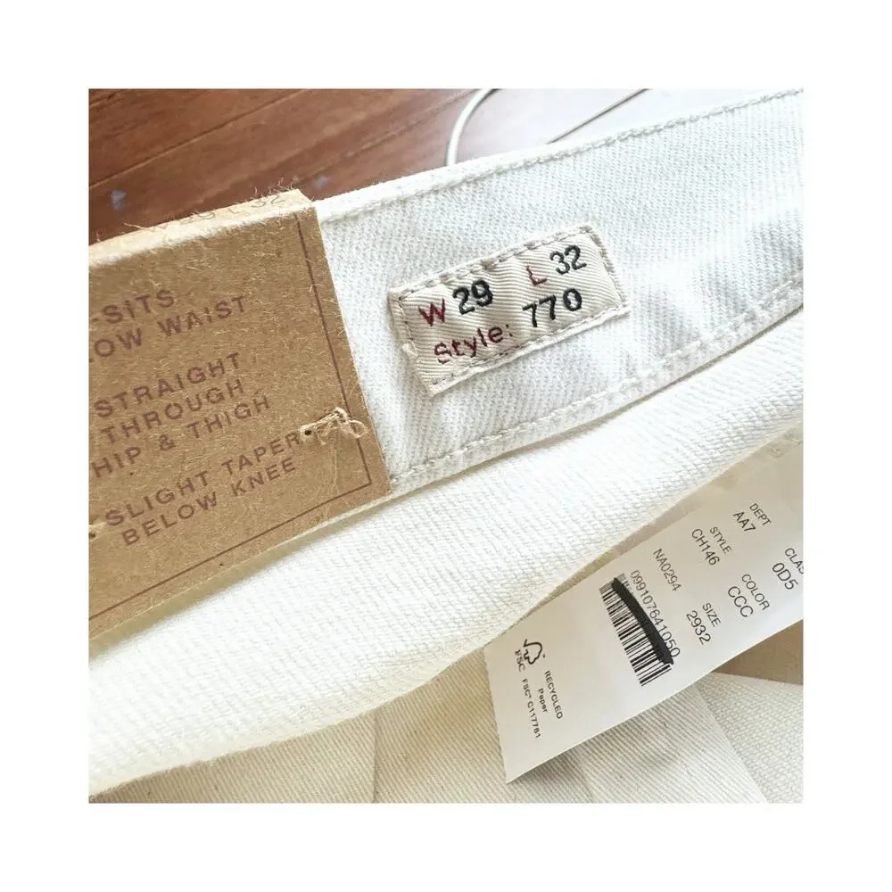 J. Crew 770 Straight-Fit Bergen Five-Pocket Pant Cape Cod Canvas Size 29X32 NWT